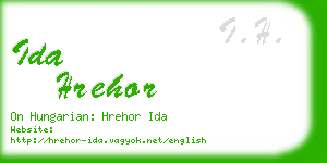 ida hrehor business card